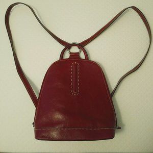 Red Leather Wilson backpack, great condition!